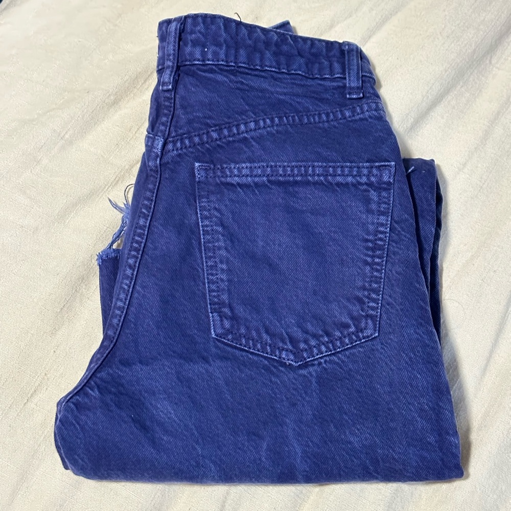 Purple/Blue Zara Wide Leg Jean - 0